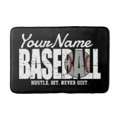 Retro Baseball ADD NAAM Pinstripe Team Speler Badmat (Voorkant)