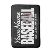 Retro Baseball ADD NAAM Pinstripe Team Speler Badmat (Voorkant Verticaal)