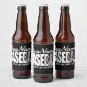 Retro Baseball ADD NAAM Pinstripe Team Speler Bier Etiket (Flessen)