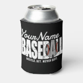 Retro Baseball ADD NAAM Pinstripe Team Speler Blikjeskoeler (Blikje Achterkant)