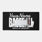 Retro Baseball ADD NAAM Pinstripe Team Speler Bureaumat (Keyboard & Muis)