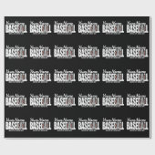 Retro Baseball ADD NAAM Pinstripe Team Speler Cadeaupapier (Vlak)