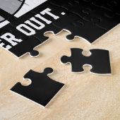 Retro Baseball ADD NAAM Pinstripe Team Speler Legpuzzel (Zijkant)