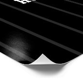 Retro Baseball ADD NAAM Pinstripe Team Speler Perfect Poster (Hoek)