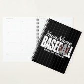 Retro Baseball ADD NAAM Pinstripe Team Speler Planner (Display)