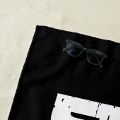 Retro Baseball ADD NAAM Pinstripe Team Speler Strandlaken (In situ)