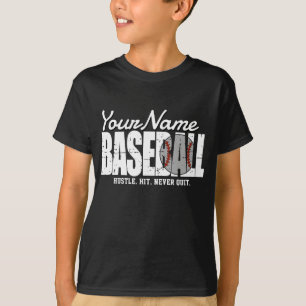 Retro Baseball ADD NAAM Pinstripe Team Speler T-shirt
