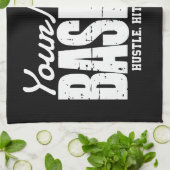 Retro Baseball ADD NAAM Pinstripe Team Speler Theedoek (Gevouwen)