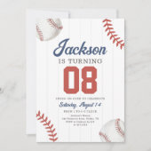 Retro Baseball Birthday Kaart (Voorkant)