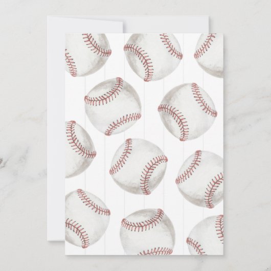 Retro Baseball Birthday Kaart (Achterkant)