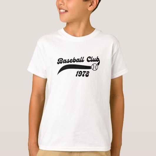 Retro Baseball Club T-Shirt Design  (Voorkant)