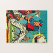 Retro Baseball Comics Legpuzzel (Horizontaal)