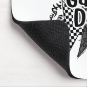 Retro Baseball Game Day Geruit Leopard Baseball Muismat (Hoek)