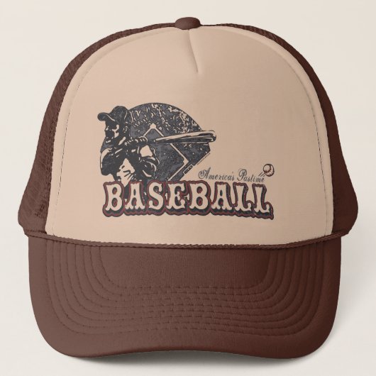 Retro Baseball Gear door Mudge Studios Trucker Pet (Voorkant)