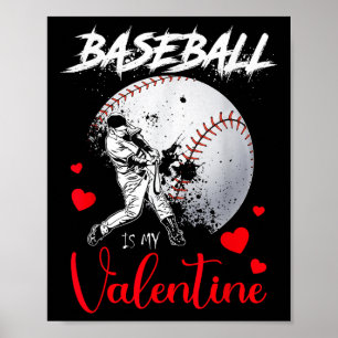 Retro Baseball is mijn Valentijn Baseball Valen Poster