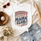 Retro Baseball Mama Dugout met afdruk T-shirt