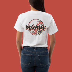 Retro  Baseball Mama, Player's Photo Front T-shirt