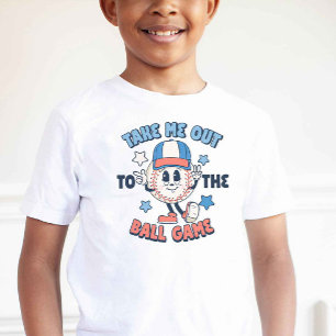 Retro  Baseball Mascot Cartoon T-shirt