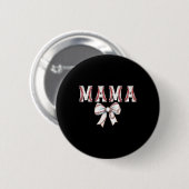 Retro Baseball Mom Bow Baseball Mama Bow Schattige Ronde Button 5,7 Cm (Voorkant /achterkant)