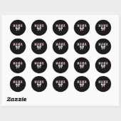 Retro Baseball Mom Bow Baseball Mama Bow Schattige Ronde Sticker (Vel)