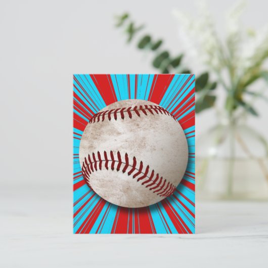 RETRO BASEBALL-ONTWERP BRIEFKAART (Staand voorkant)