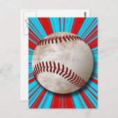 RETRO BASEBALL-ONTWERP BRIEFKAART (Voorkant / Achterkant)
