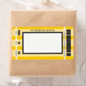 Retro Baseball Print je eigen adreslabel Etiket (Insitu)