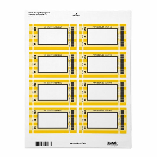 Retro Baseball Print je eigen adreslabel Etiket (Full Sheet)