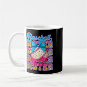 Retro Baseball Sister Ice Cream Drip Coquette Bow Koffiemok (Links)