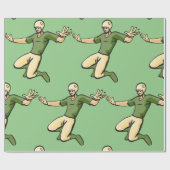 Retro Baseball Speler  Sport Graphic Cadeaupapier (Vlak)