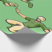 Retro Baseball Speler  Sport Graphic Cadeaupapier