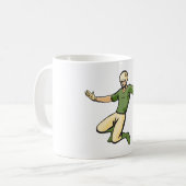 Retro Baseball Speler  Sport Graphic Koffiemok (Voorkant links)