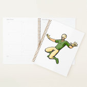 Retro Baseball Speler  Sport Graphic Planner