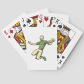 Retro Baseball Speler  Sport Graphic Pokerkaarten (Achterkant)