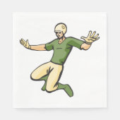 Retro Baseball Speler  Sport Graphic Servet (Voorkant)