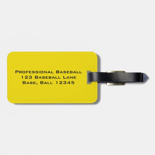 Retro Baseball Sports Bagagelabel (Achterkant horizontaal)