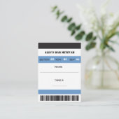 Retro Baseball Thema VIP Zitplaatsbewijs Blank Plaatskaartje (Staand voorkant)