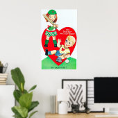 Retro  baseball Valentijn poster (Thuiskantoor)
