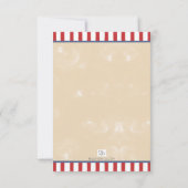 Retro Baseball Verjaardag Sterren & Strepen Kaart (Achterkant)