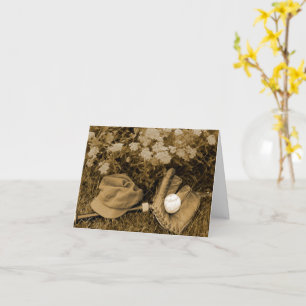 Retro  Baseball Wenskaart voor jongens Kaart