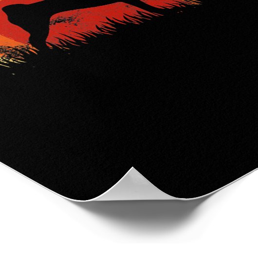 Retro Basenji  Rainbow Dog Mannen Vrouwen Poster (Hoek)