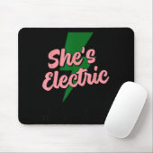 Retro Basic Bliksem Quote Zij Elektrisch Grappig S Muismat (Met muis)