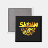 Retro Basic Gele Sabian Citaat Grappig Vintage Magneet (Voorkant / Achterkant)