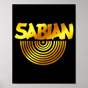 Retro Basic Gele Sabian Citaat Grappig Vintage Poster
