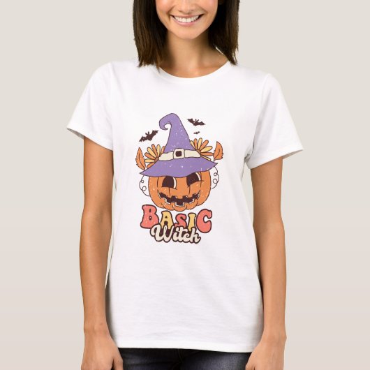 Retro Basic Witch - Halloween T-shirt (Voorkant)
