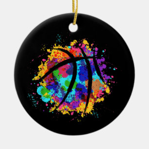 Retro Basketbal Grafisch Ontwerp Cool Basketbal Keramisch Ornament