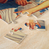 Retro Basketbal Illustratie Legpuzzel (Zijkant)