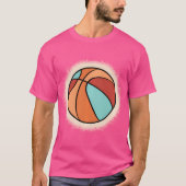 Retro Basketbal Mannen Vrouwen Kinder  Basketbal T-shirt (Voorkant)