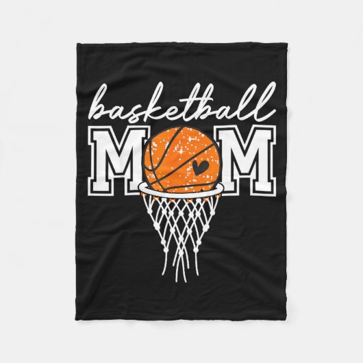 Retro basketbal moeder mama grappige moeder wedstr fleece deken (Voorkant)