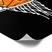 Retro basketbal moeder mama grappige moeder wedstr poster (Hoek)